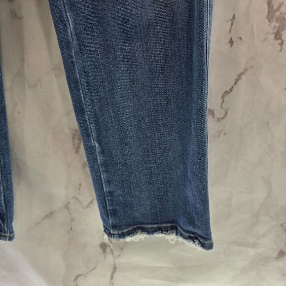Good American Jeans Womens 2 Good Curve Straight Denim High Rise Crop Indigo - Picture 4 of 11